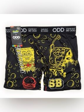 Odd Sox SpongeBob SquarePants Boxer Briefs Mens Size XL Underwear Krabby Patty